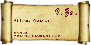 Vilmos Zsuzsa névjegykártya